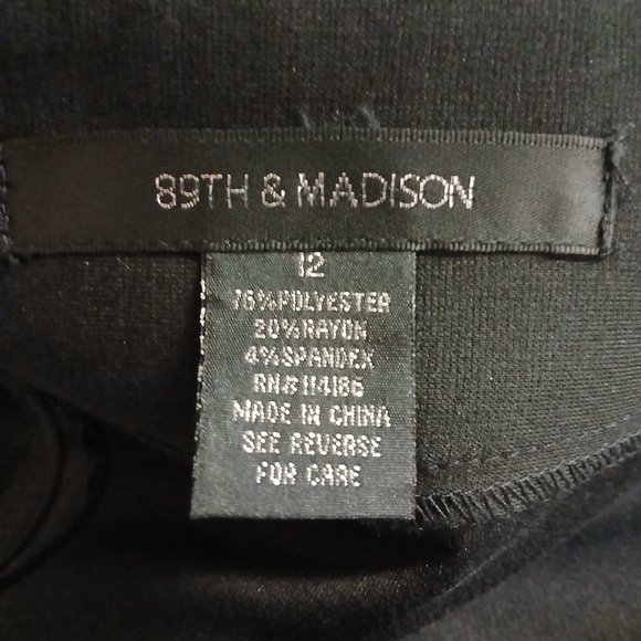89th & Madison Womens Skirt Size 12 Color Black - Picture 8 of 9
